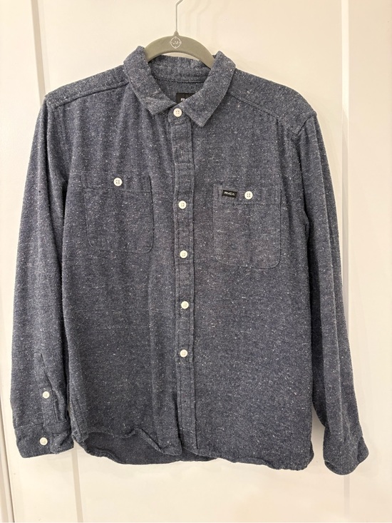 RVCA Other - RVCA Men's Speckled Navy Button-Down Shirt Size Medium